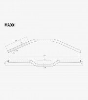 Manillar Rizoma Negro MA001B