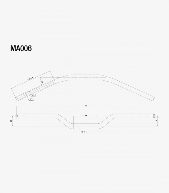 Manillar Rizoma Negro MA006B