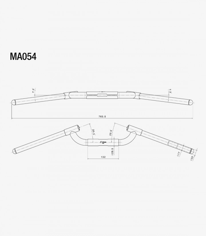 Manillar Rizoma Negro MA054B