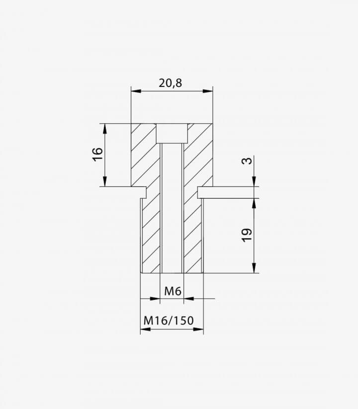 Adaptador retrovisor Puig 9583N lado derecho e izquierdo