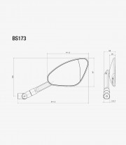 Rizoma Genesi Silver Mirrors BS173A+BS174A