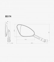 Rizoma Genesi Grey Mirrors BS173D+BS174D