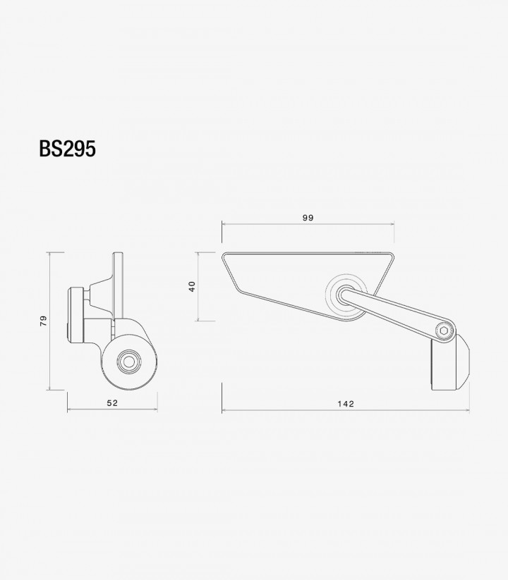 Retrovisores Rizoma Cut-Edge Rosas Metálicos BS295MR+BS296MR