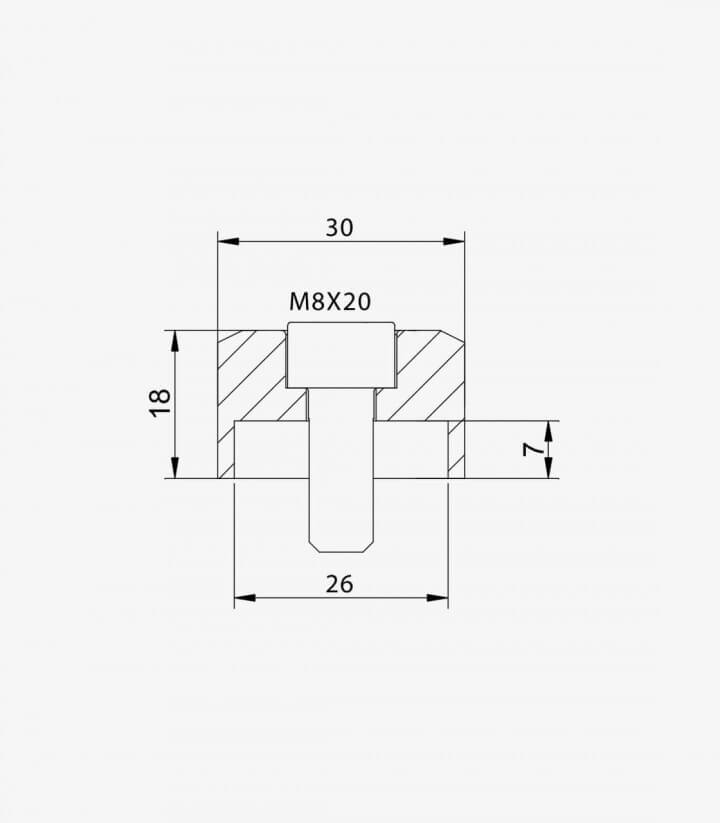 Juego de adaptadores de retrovisor Puig 9584Nx2 para Kawasaki Z125/300/400/750/800/900, ER-6N, Versys 650, Vulcan S, W800 958...