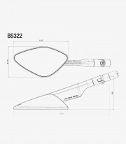 Retrovisores Rizoma Namic Sport Grises BS322D+BS323D