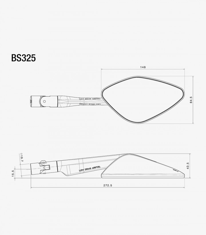 Retrovisores Rizoma Namic Street Plateados BS324A+BS325A