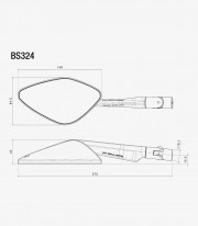 Rizoma Namic Street Grey Mirrors BS324D+BS325D