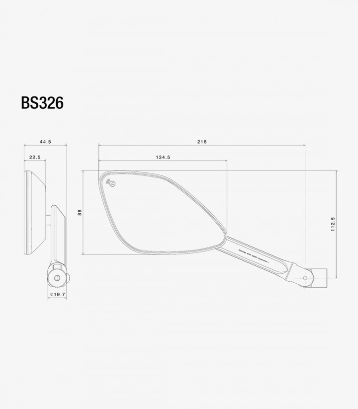 Rizoma Spiegel Blind Spot Silber BS326A