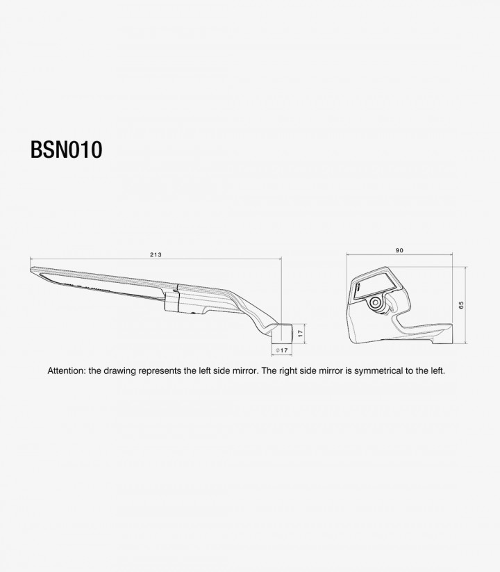 Retrovisores Rizoma Stealth Negros BSN010B
