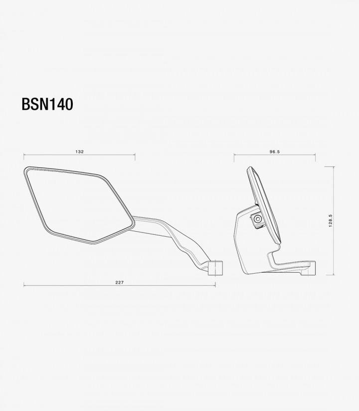 Rizoma Spiegel Stealth Max Silber BSN140A