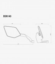 Retrovisores Rizoma Stealth Max Plateados BSN140A