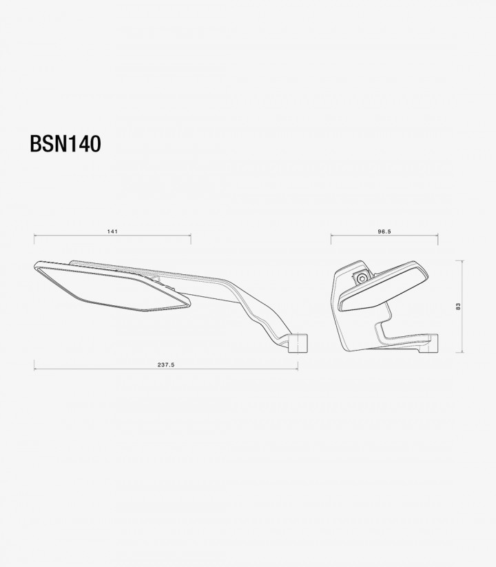 Retrovisores Rizoma Stealth Max Negros BSN140B