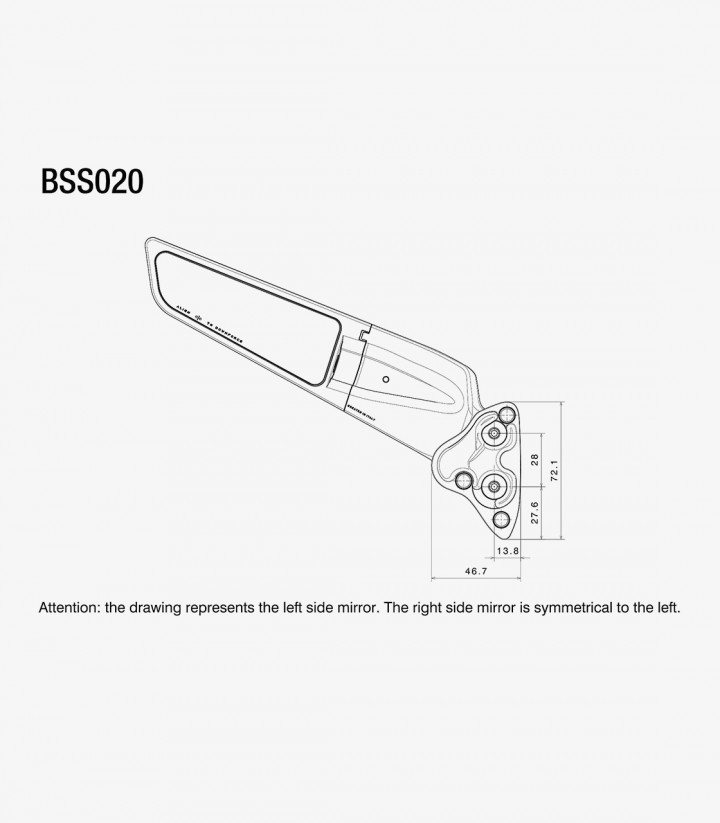 Rizoma Stealth Silver Mirrors BSS020A