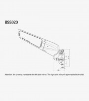 Rizoma Stealth Black Mirrors BSS020B