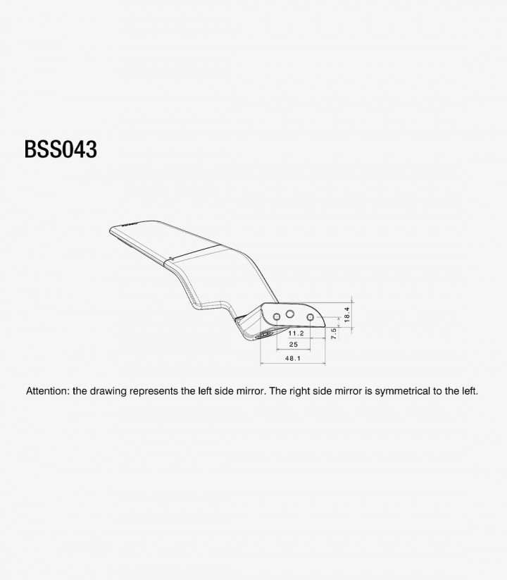 Rizoma Spiegel Stealth Silber BSS043A