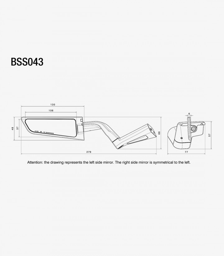 Retrovisores Rizoma Stealth Grises BSS043D