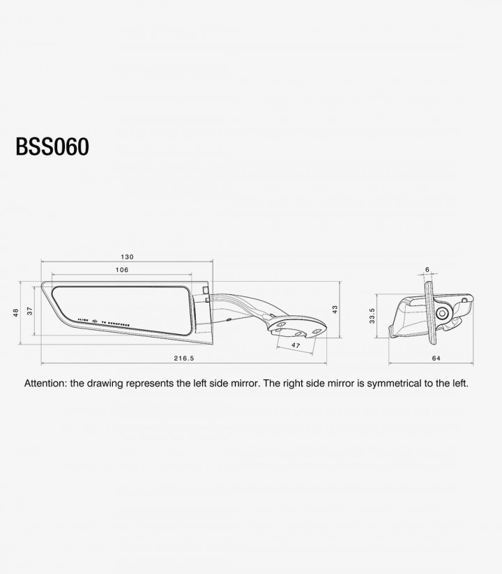 Retrovisores Rizoma Stealth Grises BSS060D