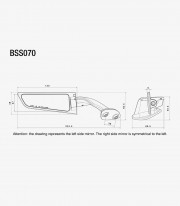 Retrovisores Rizoma Stealth Grises BSS070D