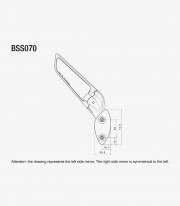 Rizoma Stealth Grey Mirrors BSS070D