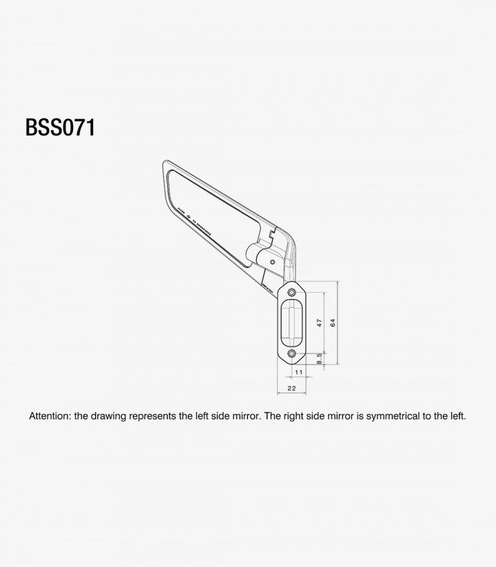 Rizoma Spiegel Stealth Silber BSS071A