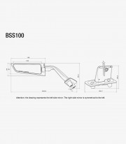 Rizoma Stealth Black Mirrors BSS100B