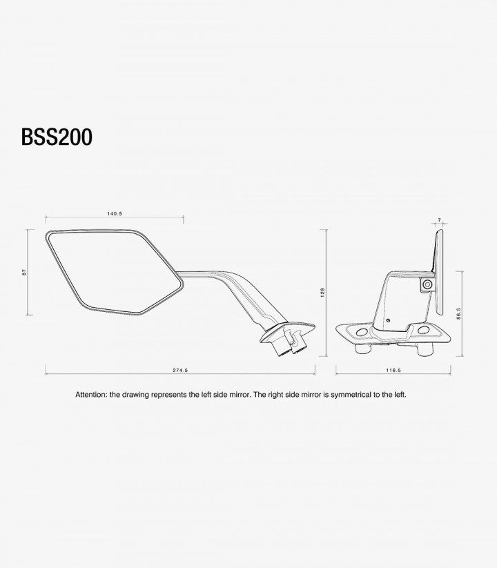 Rizoma Spiegel Stealth Max Silber BSS200A