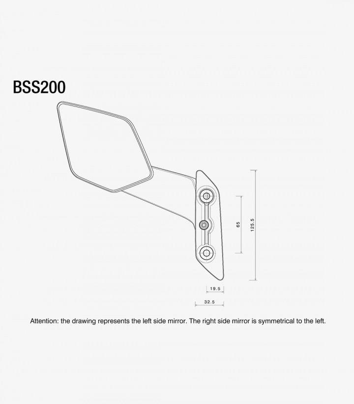 Rizoma Spiegel Stealth Max Schwarz BSS200B