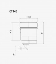 Rizoma Pure Clutch Reservoir CT145A Silver