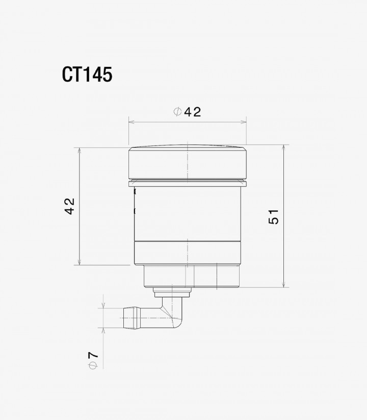 Depósito de Fluido Embrague Rizoma Pure Rojo CT145R