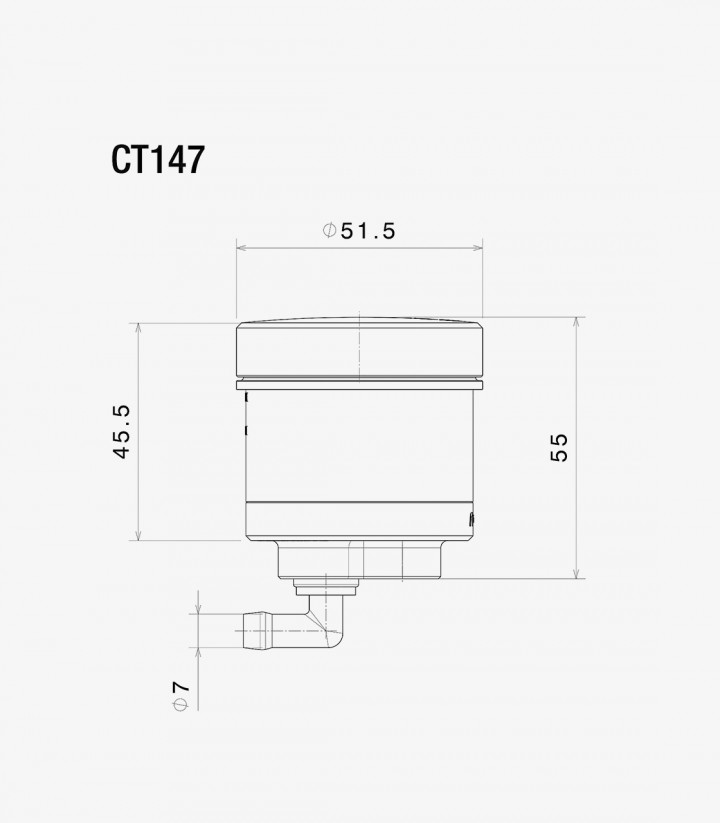 Flüssigkeitsbehälter Vorderradbremse Rizoma Pure Mattschwarz CT147BM