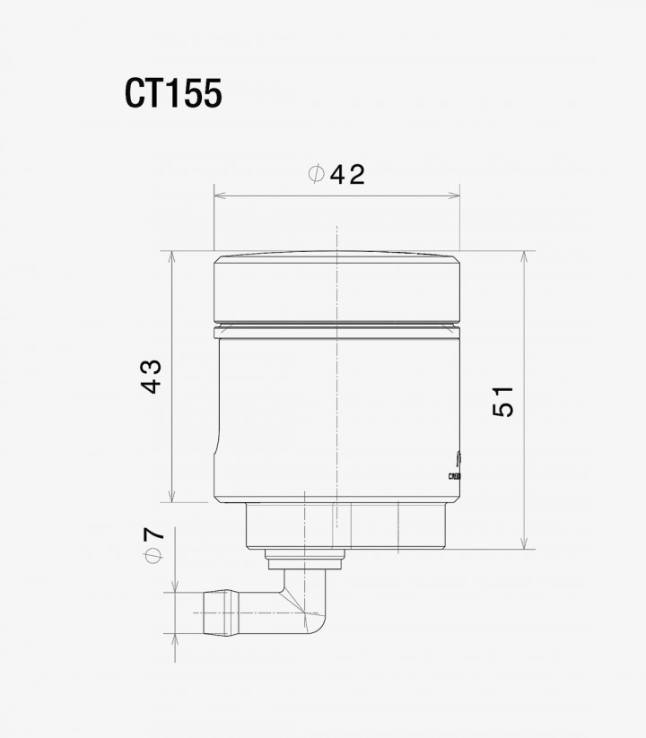 Flüssigkeitsbehälter Kupplung Rizoma Notch Silber CT155A