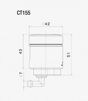 Rizoma Notch Clutch Reservoir CT155BS Black