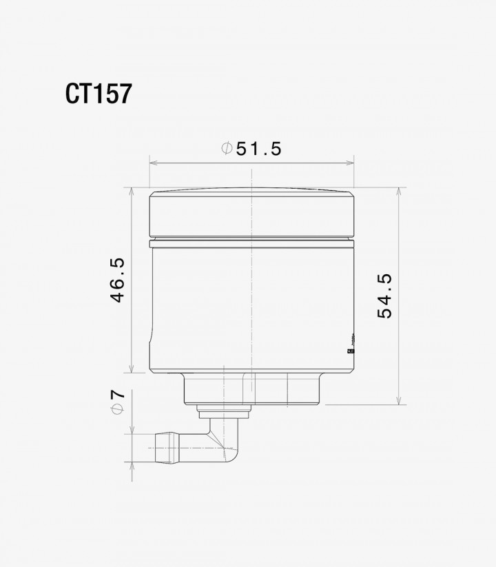 Depósito de Fluido Freno Delantero Rizoma Notch Negro Mate CT157BM