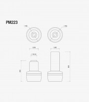 Rizoma Frame Sliders Yamaha XSR 900 / GP (22-25) PM223A Silver