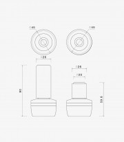 Topes Anticaída Rizoma Negros Yamaha MT-09 / SP / Y-AMT (22-25) PM225B