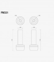 Topes Anticaída Rizoma Plateados Kawasaki Z900 / SE / A2 (17-26) PM331A