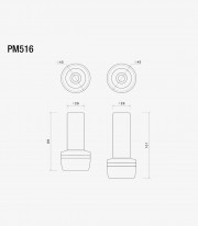 Rizoma Frame Sliders Triumph Speed Triple 1200 RR/RS/RX (21-25) PM516A Silver