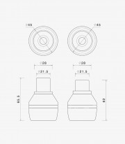 Rizoma Frame Sliders BMW M / S 1000 RR (21-24) PM597A Silver