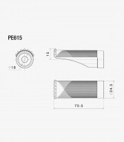 Estriberas Rizoma Snake Plateadas PE615A