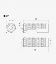 Estriberas Rizoma Extreme Grises PE631D