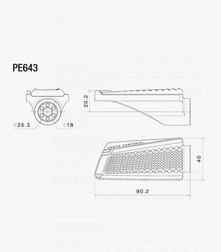 Estriberas Rizoma Urban Protocol Negras PE643B