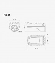 Rizoma Escape S Footpegs PE644U Blue