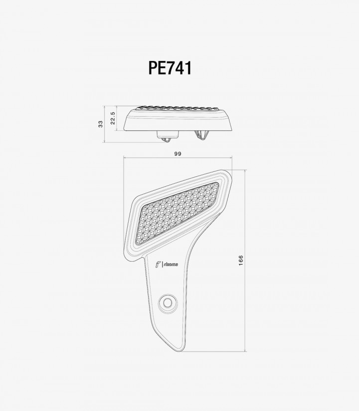 Rizoma Fußrasten Sozius Silber PE741A
