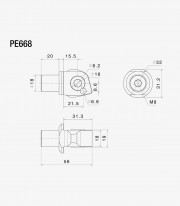 Kit Montaje Estriberas Pasajero Rizoma Honda Forza 750 (21-25) PE668B