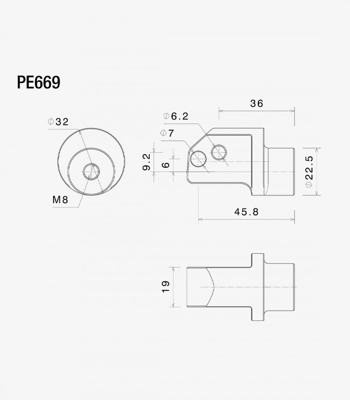 Kit Montaje Estriberas Pasajero Rizoma Honda Africa Twin 1000/1100, Transalp 750 (16-25) PE669B