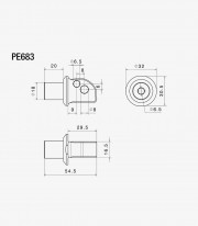 Kit Montaje Estriberas Pasajero Rizoma Yamaha MT-09 / Tracer 900 / XSR900 (13-21) PE683B