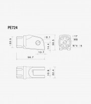 Kit Montaje Estriberas Piloto / Pasajero Rizoma Ducati DesertX / Multistrada V2/V4 (21-26) PE724B