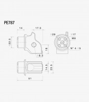 Kit Montaje Estriberas Piloto Rizoma BMW R 12 G/S, R 1300 GS (23-26) PE787B