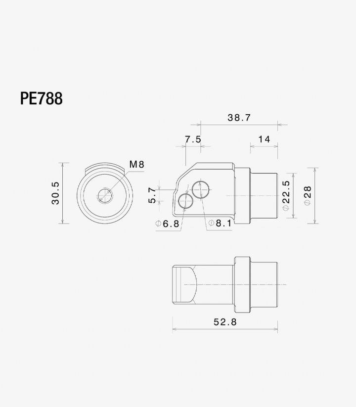 Kit Montaje Estriberas Pasajero Rizoma BMW R 12 G/S, R 1300 GS/Adventure (23-26) PE788B