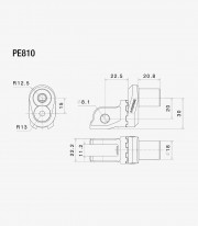 Rizoma Rider with eccentric adjuster Footpeg Mounting Kit BMW R nineT / R 12 nineT, R 1200 RS (15-25) PE810B